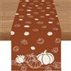 YCOLL Runner Tavolo Autunno 40x180 cm Tovaglia Autunnale Arancione in Lino con Foglie d'Acero, Lavabile e Resistente all'Acqua, per Tavolo Cucina, Interni Esterni, Feste o Decorazioni Autunno
