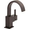 Delta Vero Oil Rubbed Bronze Bathroom Faucet 1 Hole, Single Hole Bathroom Sink Faucet for Vanity, Metal Push-Pop Drain Assembly, Venetian Bronze 553LF-RB