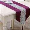 LCHULLE Runner da Tavolo/Tovaglia con Pietre preziose 210 * 33cm Glitter Runner da Tavolo tovaglie Nastro da Tavolo per Festa Matrimonio Banchetto Decorazione per Tavolo Viola