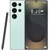 ULUCAN Smartphone S25 Ultra Pro 5G - 16 GB di RAM 1 TB di ROM | 7,3 HD AMOLED 144Hz | 108 MP principale 72 MP ultra-grandangolare | Snapdragon 8 Gen 3 | 8000 mAh | Android 14 | Sbloccato,Cyan-1TB