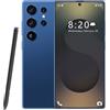 ULUCAN Smartphone S25 Ultra Pro 5G - 16 GB di RAM 1 TB di ROM | 7,3 HD AMOLED 144Hz | 108 MP principale 72 MP ultra-grandangolare | Snapdragon 8 Gen 3 | 8000 mAh | Android 14 | Sbloccato,Dark Blue-1TB