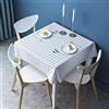 FANSU Tovaglia Cerata Quadrato Rettangolare, Stile Plaid Tovaglia Plastificata PVC Impermeabile Antimacchia Copritavolo per Feste Compleanno Giardino Esterno Cucina (Bianco,120x120cm)