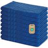 Lavea® 8 Asciugamani Viso e Mani 50x100 cm in Spugna di Cotone 100% Morbidi e Assorbenti, per Casa Hotel Spa - Asciugamano da Bagno - Blu Royal