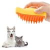 VAWSVOCS Spazzola a vapore gatto,Spazzola per gatto 3 in 1,Spazzola a vapore autopulente, spazzola a vapore per gatti per massaggio,Cat Steamer Brush for Massage, Cat Hair Brush for Tangled (giallo)