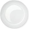Excelsa Platinum Piatto Frutta, Porcellana, Bianco/Bordo Argento, 22x22x1.5 cm