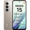 XIAOMI Redmi 15, Smartphone 8+256GB, DotDisplay FHD+ 144Hz da 6,9, Snapdragon 685, doppia fotocamera AI da 50MP, Batteria da 7000mAh, Garanzia di 2 anni, Grigio Titanio, Caricabatterie non incluso