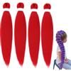 Generic Extension per capelli viola lunghi, 60 cm, con trecce sintetiche pre-allungate, per costume di Halloween, cosplay