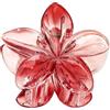 Blausky 2 fermagli per capelli con fiori da 8 cm, colorati hawaiani, plumeria, antiscivolo, a forma di fiore, accessorio per acconciatura, per donne, spiaggia, vacanze, rosso E