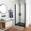 AICA Porte per doccia 90x200cm box doccia Vetro temperato easyclean anticalcare da 8mm