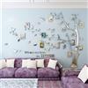 guangmu 3D Albero Adesivi, Fai da te Albero Adesivo da Parete Murali Cornici per Foto Sticker Decorazioni per Soggiorno, Camera da Letto(X Argento Sinistra,L: 175 * 230CM)