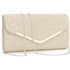 Generic Pochette da donna, borse da sera con paillettes lucide, con catena staccabile, borse a busta da donna, eleganti borse a tracolla a tracolla portafoglio per donne da sposa, ballo di fine anno, feste