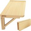 Generic Scrivania Pieghevole a Muro Parete in Ufficio Cucina Tavolino Porta PC da Parete in Legno Realizzato Interamente in Legno Massello Design Salvaspazio(60x60cm/24x24in)