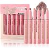 RoseFlower Set di 6 Penne per Ombretti Multi-colore, Impermeabile & Altamente Pigmentato Matitone Ombretto Occhi, Facile da Applicare, Texture Confortevole, Matte Ombretto Stick Occhi (A)