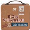 BLUECHOLON Salvadanaio Decorativo, Valigia di Viaggio in Legno, Giro del Mondo, Vacanze, Ruota per Indicare il Viaggio Desiderato, Australia, Isola dei Sogni, Vacanze Esotiche 15x15x7cm (Valigia Bon Voyage)