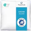 Third of Life Cuscino inSPIRO 60x60 cm | Morbido come la piuma, fermo come il Memory Foam I Cuscino ergonomico per dormire sulla schiena, sul fianco o a pancia in giù | Morbido e Leggero | Lavabile in Lavatrice