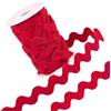 GORGECRAFT Nastro Ondulato in Pizzo A Zig-Zag, 25mm, 10 Iarde, Motivo A Frange, Tessuto Intrecciato A Forma di S, per Cucito, Artigianato Fai da Te, Matrimoni, Confezioni Regalo