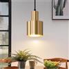 Deboola Lampada da tavolo sospesa vintage, design moderno, 1 luce, oro, E27, metallo, per sala da pranzo, camera da letto, cucina - senza lampadina