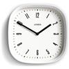 Jones Clocks® Marvel Orologio a parete | Orologio quadrato moderno retro arrotondato | 25cm | Bianco | Look di design interessante per cucina, soggiorno o ufficio
