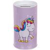 makio Salvadanaio di latta per bambini Unicorno. Salvadanaio di latta originale con coperchio Salvadanaio di latta economico per bambini che può essere usato come portamatite (rosa)
