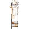 YMYNY Appendiabiti da Parete, Mobile da Ingresso, Alto 180CM Attaccapanni da Terra, Attaccapanni Muro Scaffale, per camera da letto, soggiorno, Stile Industriale, Marrone Rustico HGR003H