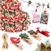 SPERMUOY Clip di Natale, 100 Pezzi Mini Mollette in Legno per Albero di Natale e Feste