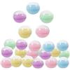 ZORVYN 60 Piccole Sfere Rotonde, Capsule in plastica Trasparente, Palline acriliche riempibili, Ideali per Decorazioni Natalizie e Piccoli Oggetti (Trasparente)