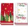 Arquiel Strofinacci Cucina Albero di Natale Spesso Assorbenti Set di 2 Asciugamani Lavabili Riutilizzabili Regali di Vacanza per Cucina Bar e Da Tè 40 cm x 60 cm