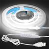 Aclorol Striscia LED COB 5V USB Bianco Freddo 6000K Dimmerabile Breve LED Strip Lights 0.5M CRI85+Luci a nastro LED luminose e flessibili per retroilluminazione TV Armadio Scale FAI DA TE Decorazione