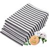 ZOLLNER 5 strofinacci in cotone 50x70 cm - canovacci assorbenti e lunga durata - lavabili a 60°C - a righe nere e bianche - Qualità gastronomica - certificato OEKO TEX (R)