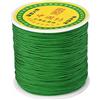 Craftdady- Cordoncino in nylon intrecciato per perline da 0,5 mm, per nodi cinesi, macramè, braccialetti fai da te, collane e gioielli, da 137 metri, colore: verde