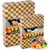 NIRO Set di 2 Taglieri da Cucina Professionale XXL, Legno 100% Pará Naturale Rubberwood SPESSORE 4/6 CM, Dimensioni 40x30x4 e 60x40x6 cm, Atossico, Legno Massello Pregiato, Tagliere Vassoio da Portata