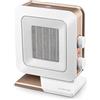 TROTEC Termoventilatore in ceramica TFC 14 E riscaldatore elettrico riscaldatore 2 livelli di calore 700 W/1.400 W, dimensioni stanza da 20 m² a 50 m³, calore rapido e confortevole, protezione dal