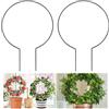 Tyqour Supporto rotondo per piante da interno, 2 pezzi, supporto per piante da giardino, 20 x 28 cm, rotondo, per piante rampicanti, in rattan rosa