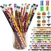 SJUNJIE 64 Matite Halloween Matite per Bambini Matites di Halloween Pencils | Matites di Halloween Pencils with Eraser Pumpkin Bat Ghost Design Pattern per la Pittura e la Scrittura Bomboniere Halloween