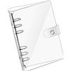 Funngy Raccoglitori Ad Anelli A5,Copertina in PVC Morbido Trasparente 6 Fori Quaderno ad Anelli per Ufficio Scuola Casa Divisori per Cartelle A5 Binder Trasparente