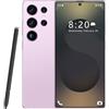 ULUCAN Smartphone S25 Ultra Pro 5G - 16 GB di RAM 1 TB di ROM | 7,3 HD AMOLED 144Hz | 108 MP principale 72 MP ultra-grandangolare | Snapdragon 8 Gen 3 | 8000 mAh | Android 14 | Sbloccato,Pink-1TB