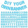 mifengdaer Kit di striscioni fai da te con lettere glitterate per compleanno (azzurro) | Striscione da appendere personalizzato per la decorazione della festa di nozze di laurea