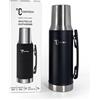 YVY TEMPERA Thermos per Matè - 1L | Doppia Parete in Acciaio Inox, Senza BPA | Tazza/Calebassa integrata da 240 ml | Mantiene il Caldo per 24h e il Freddo per 30h | Beccuccio di Precisione | Matè - Caffè