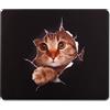 ELLENNE - Tappetino per Mouse 240x200mm | Superficie in Lycra Ultra-Liscia | Comodo, Antiscivolo e lavabile Mousepad per Ufficio, Gaming e Laptop (Cod. 24 - Gatto Curioso)