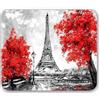 ELLENNE - Tappetino per Mouse 240x200mm | Superficie in Lycra Ultra-Liscia | Comodo, Antiscivolo e lavabile Mousepad per Ufficio, Gaming e Laptop (Cod. 14 - Parigi in Rosso)