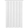 N&Y HOME Longer Shower Curtain Liner Fabric 72 x 75 inches, Hotel Quality, Washable, White Spa Bathroom Curtains with Grommets, 72x75