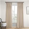 HPD Half Price Drapes Tende oscuranti in taffetà di seta sintetica per camera da letto, lunghe 274 cm (1 pannello), tende plissettate per soggiorno, decorazione per la casa, beige antico