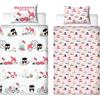 CHARACTER WORLD Hello Kitty - Set copripiumino singolo ufficiale Hello Kitty, reversibile, double-face, con federa coordinata, per letto singolo