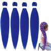 Generic Extension per capelli viola lunghi, 60 cm, con trecce sintetiche pre-allungate, per costume di Halloween, cosplay