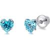limerencia G23 Orecchini Titanio con Retro a Vite, Orecchini Anallergici Donna Uomo con Zircone Cubica Nichel Free per Orecchie Sensibili