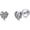 limerencia G23 Orecchini Titanio con Retro a Vite, Orecchini Anallergici Donna Uomo con Zircone Cubica Nichel Free per Orecchie Sensibili