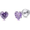 limerencia G23 Orecchini Titanio con Retro a Vite, Orecchini Anallergici Donna Uomo con Zircone Cubica Nichel Free per Orecchie Sensibili