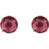 BRONZALLURE Orecchini Donna placcati Oro 18k - Orecchini a Bottoni Anallergici con Pietra Prisma Gem Bordeaux - Gioielli Made in Italy - Idea Regalo Compleanni, Anniversari, Festa Donna, Festa Mamma