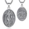 EUDORA Harmony Ball Collana con Ciondolo a Forma di Dea Cieca Della Giustizia in Argento Sterling S925, Stile Greco-romano con Bilancia Della Giustizia e Angelo Idea Regalo per Amici Avvocati, 20+2