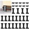 WANTOUTH Set di 20 piedini regolabili in altezza 100-120 mm, colore: Nero